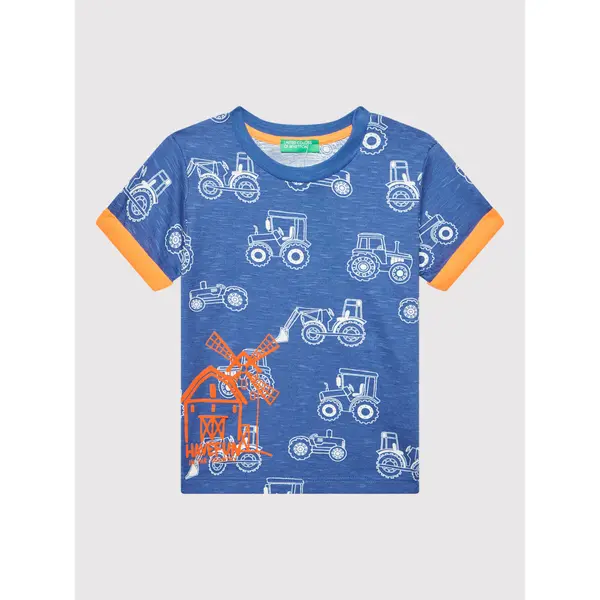 United Colors of Benetton United Colors Of Benetton T-shirt 3UBTG100U Plava Regular Fit