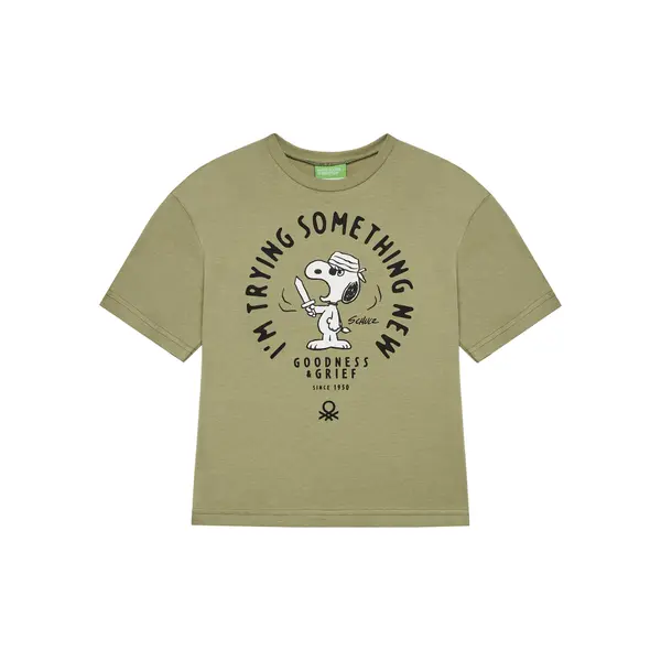 United Colors of Benetton United Colors Of Benetton T-shirt 3X1SC10NI Zelena Regular Fit