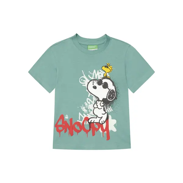 United Colors of Benetton United Colors Of Benetton T-shirt 3X1SG10JW Zelena Regular Fit