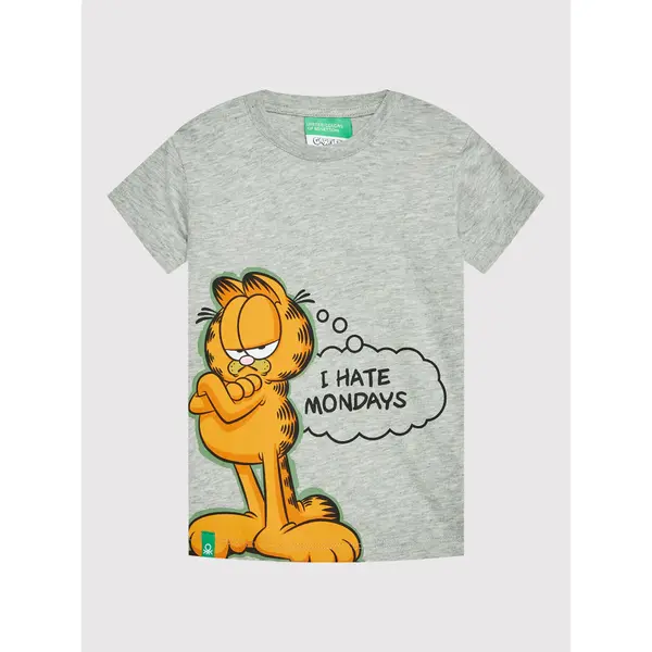 United Colors of Benetton United Colors Of Benetton T-shirt Garfield 3096G103U Siva Regular Fit