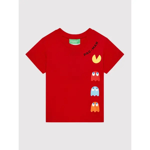 United Colors of Benetton United Colors Of Benetton T-shirt PAC-MAN 3096G102F Crvena Regular Fit