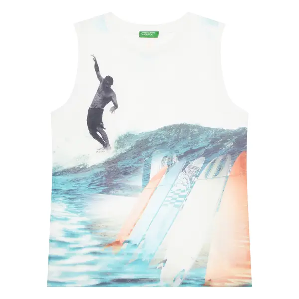 United Colors of Benetton United Colors Of Benetton Tank top 3RD0CH020 Bijela Regular Fit