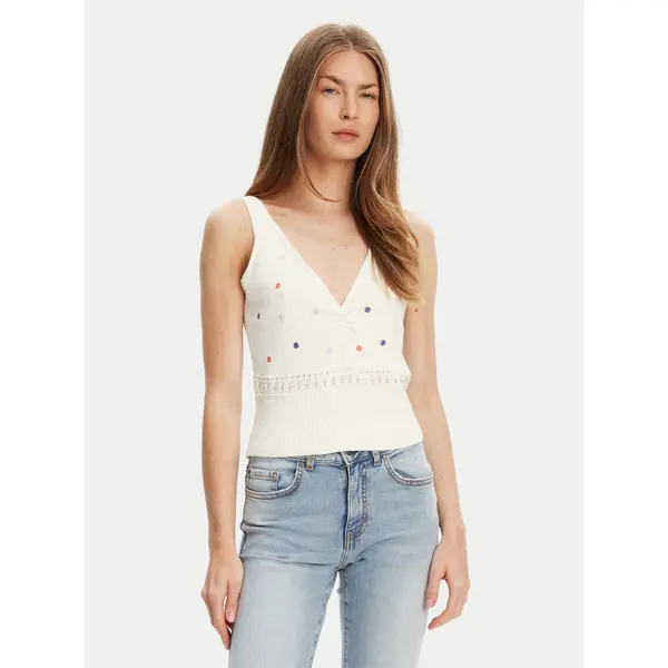 United Colors of Benetton United Colors Of Benetton Top 10C1EH01A Bež Regular Fit