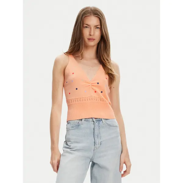 United Colors of Benetton United Colors Of Benetton Top 10C1EH01A Narančasta Regular Fit