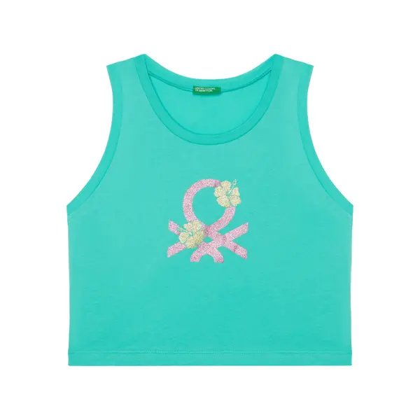 United Colors of Benetton United Colors Of Benetton Top 3I1XCH01Z Zelena Relaxed Fit
