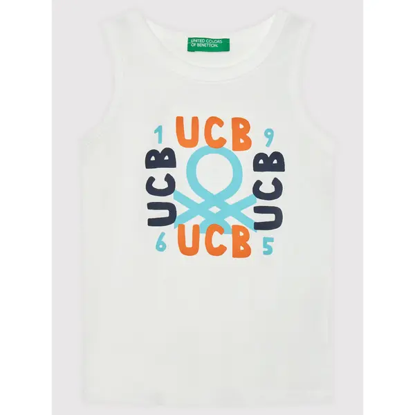 United Colors of Benetton United Colors Of Benetton Top 3I1XGH002 Bijela Regular Fit