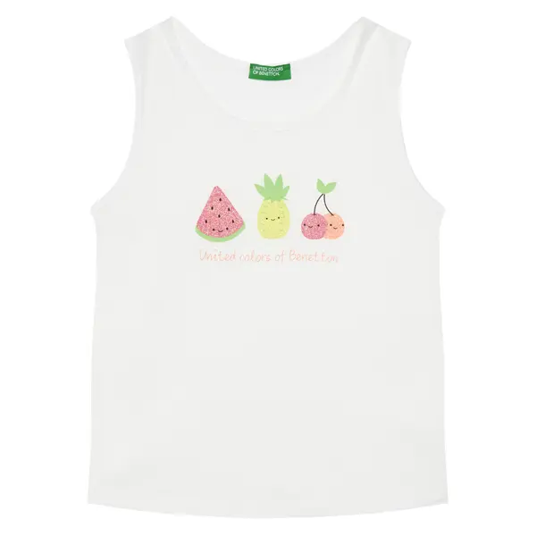 United Colors of Benetton United Colors Of Benetton Top 3I1XGH012 Bijela Regular Fit