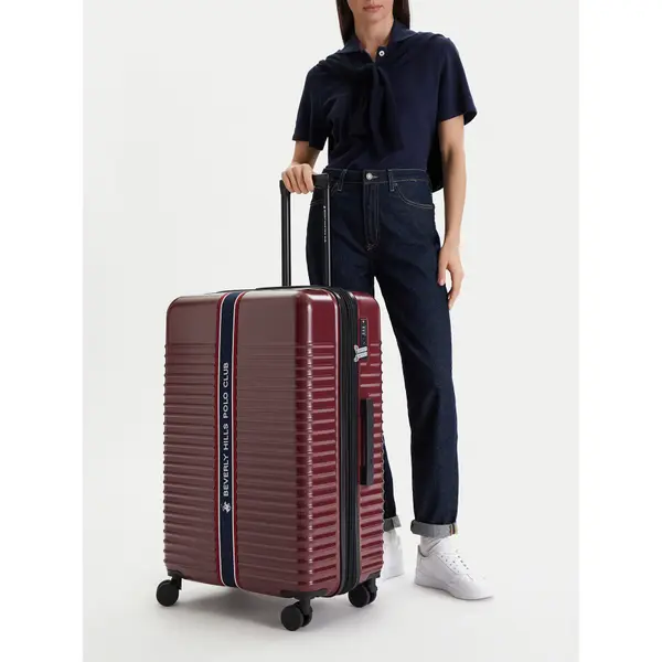 Beverly Hills Polo Club Veliki kofer Beverly Hills Polo Club CEO-BHPC-L-007-08-BURGUNDY Tamnocrvena