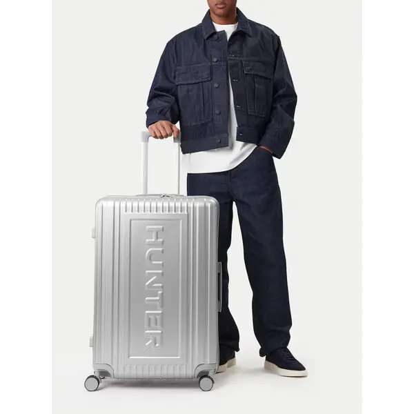 Hunter Veliki kofer Hunter CEO-HUNTER-L-002-08-SILVER Srebrna