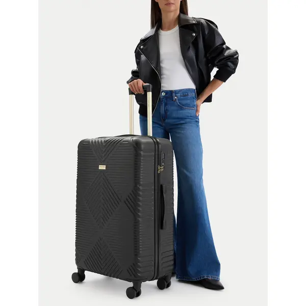Nine West Veliki kofer Nine West CEO-NW-L-001-09 BLACK Crna