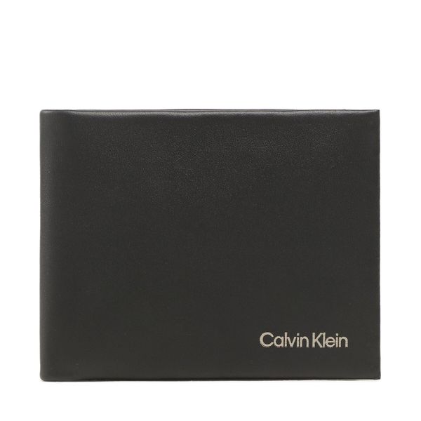 Calvin Klein Veliki muški novčanik Calvin Klein Ck Concise Bifold 6Cc W/Bill K50K510597 Crna