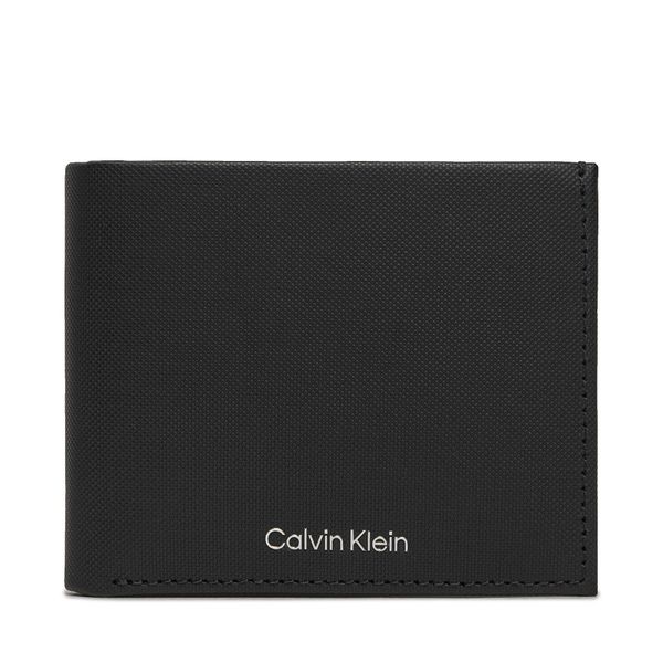 Calvin Klein Veliki muški novčanik Calvin Klein Ck Must Bifold 5Cc W/Coin K50K511381 Ck Black Pique BEH