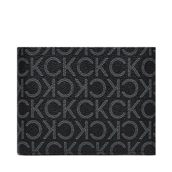 Calvin Klein Veliki muški novčanik Calvin Klein Ck Must Mono Bifold 5Cc W/Coin K50K511671 Classic Mono Black 0GJ