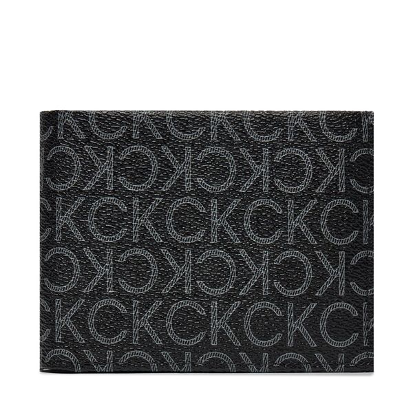 Calvin Klein Veliki muški novčanik Calvin Klein Ck Must Mono Trifold 10Cc W/Coi K50K511677 Classic Mono Black 0GJ