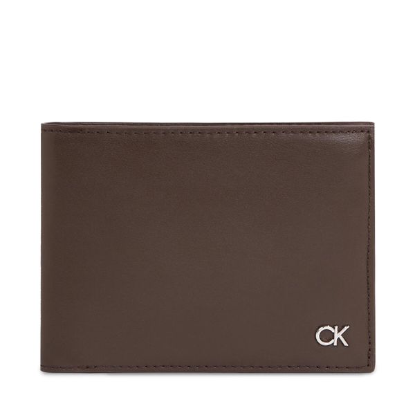 Calvin Klein Veliki muški novčanik Calvin Klein Metal Ck K50K511689 Dark Brown Slg BAW