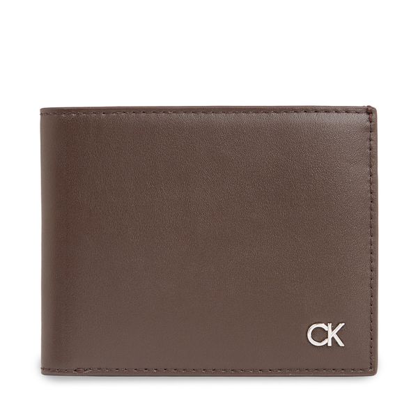 Calvin Klein Veliki muški novčanik Calvin Klein Metal Ck K50K511692 Dark Brown Slg BAW