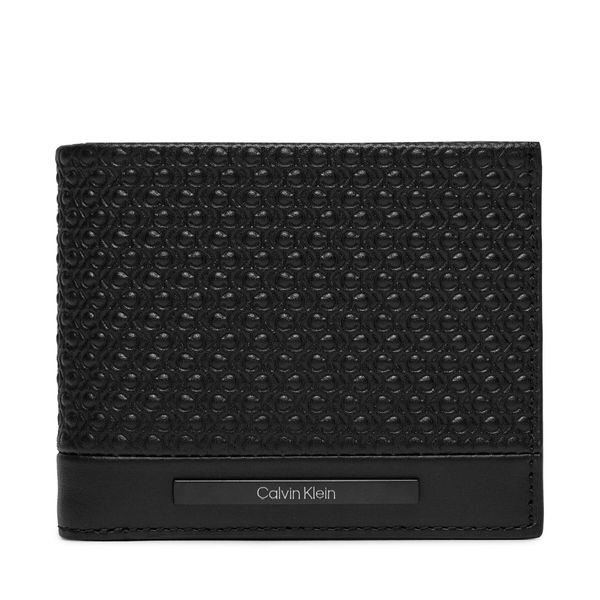 Calvin Klein Veliki muški novčanik Calvin Klein Modern Bar Bifold 5Cc W/Coin K50K511378 Black Nano Mono 0GL