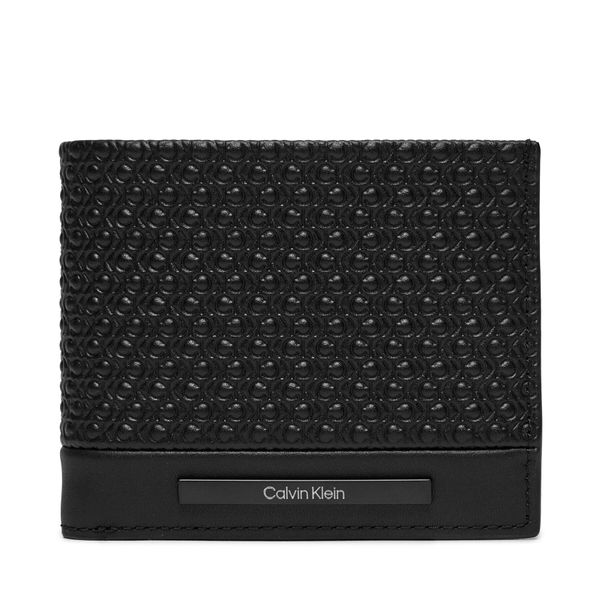 Calvin Klein Veliki muški novčanik Calvin Klein Modern Bar Bifold 6Cc W/Bill K50K511374 Black Nano Mono 0GL