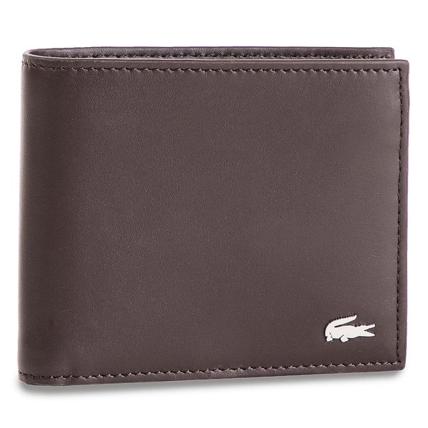 Lacoste Veliki muški novčanik Lacoste Large Billfold & Coin NH1112FG Smeđa
