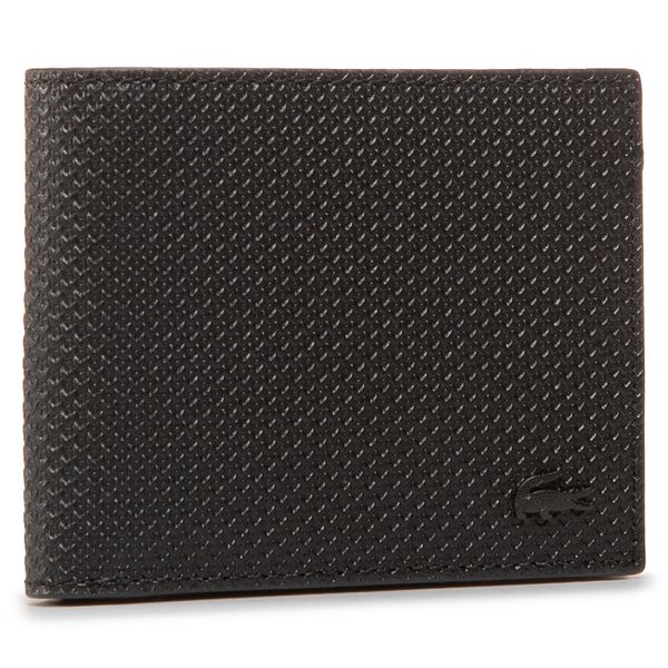 Lacoste Veliki muški novčanik Lacoste Sm Billfold & Id Slot NH2824CE Noir 000