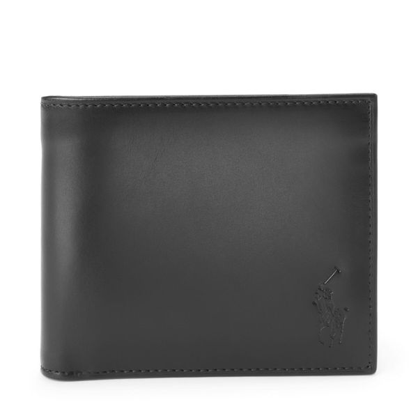 Polo Ralph Lauren Veliki muški novčanik Polo Ralph Lauren Mpolo Sp24 Del2 405845398001 Blk/Wht