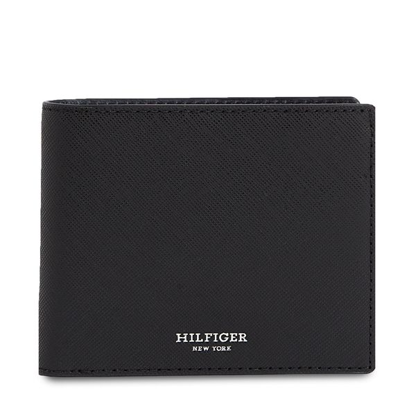 Tommy Hilfiger Veliki muški novčanik Tommy Hilfiger Th Saffiano Cc Flap & Coin AM0AM12196 Black BDS
