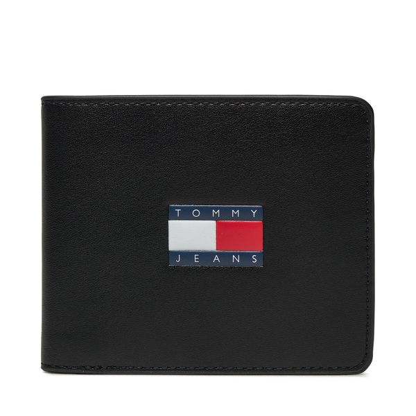 Tommy Jeans Veliki muški novčanik Tommy Jeans Tjm Archive Leather Cc Wallet AM0AM12440 Crna