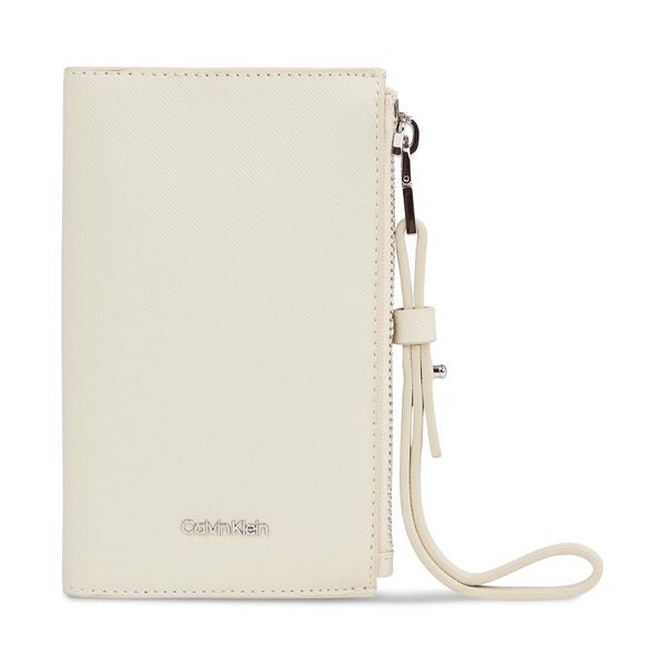 Calvin Klein Veliki ženski novčanik Calvin Klein Ck Business K60K611691 Dk Ecru Coated Canvas/Sand Pebble PC4