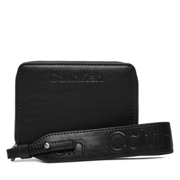 Calvin Klein Veliki ženski novčanik Calvin Klein Gracie Wallet W/Strap Md K60K611387 Ck Black BEH
