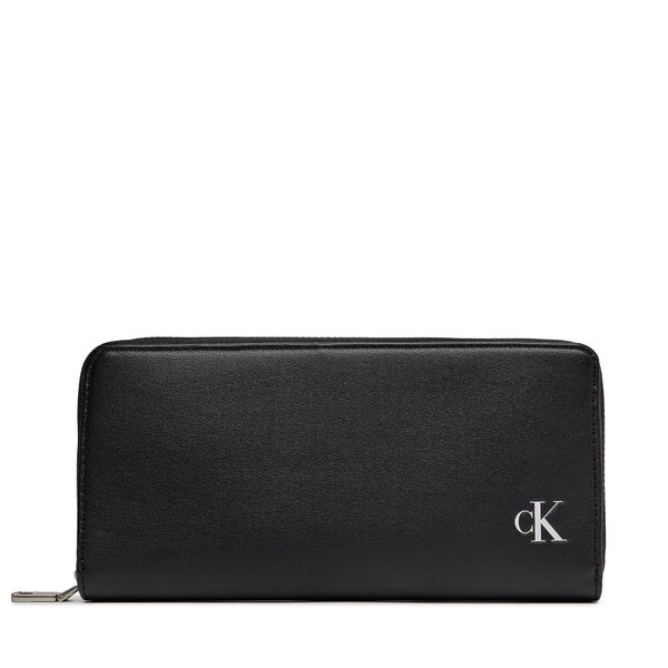 Calvin Klein Jeans Veliki ženski novčanik Calvin Klein Jeans Block Zip Around Pu K60K611478 Black BEH