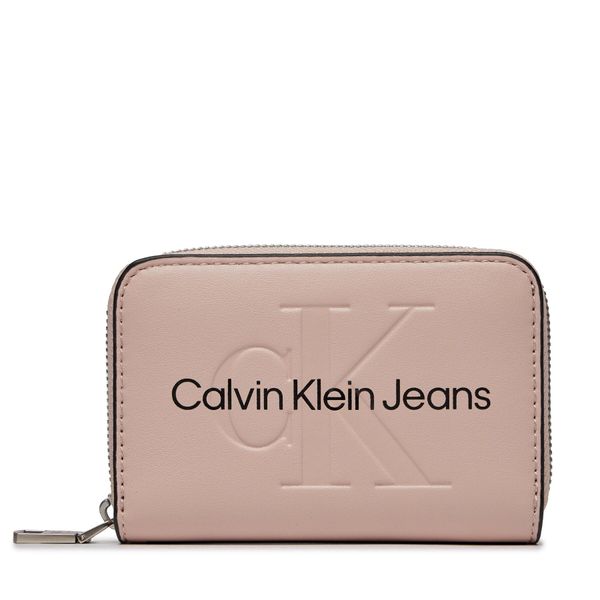 Calvin Klein Jeans Veliki ženski novčanik Calvin Klein Jeans Sculpted Med Zip Around Mono K60K607229 Pale Conch TFT