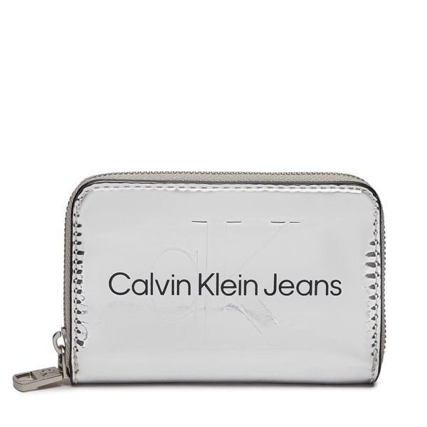Calvin Klein Jeans Veliki ženski novčanik Calvin Klein Jeans Sculpted Med Zip Around Mono S K60K611863 Silver 0IM