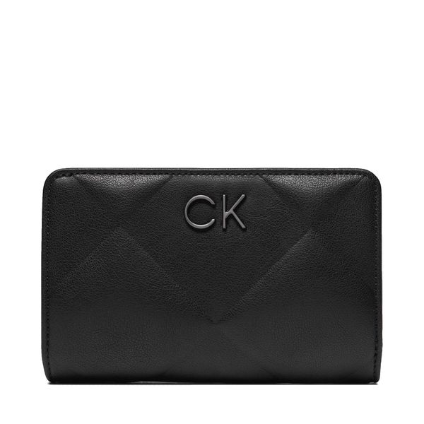 Calvin Klein Veliki ženski novčanik Calvin Klein Re-Lock Quilt Bifold Wallet K60K611374 Ck Black BEH