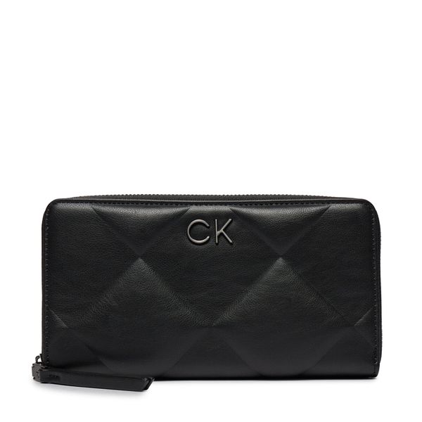 Calvin Klein Veliki ženski novčanik Calvin Klein Re-Lock Quilt Za Wallet Lg K60K610774 Ck Black BEH