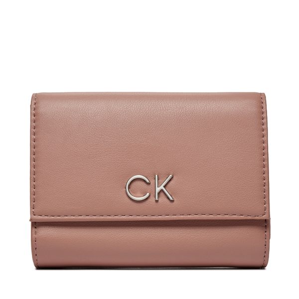 Calvin Klein Veliki ženski novčanik Calvin Klein Re-Lock Trifold Md K60K608994 Ash Rose VB8