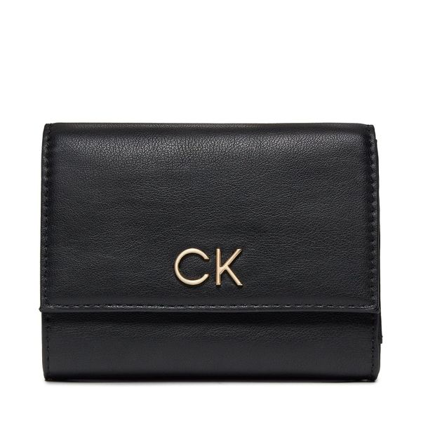 Calvin Klein Veliki ženski novčanik Calvin Klein Re-Lock Trifold Md K60K608994 Ck Black BEH