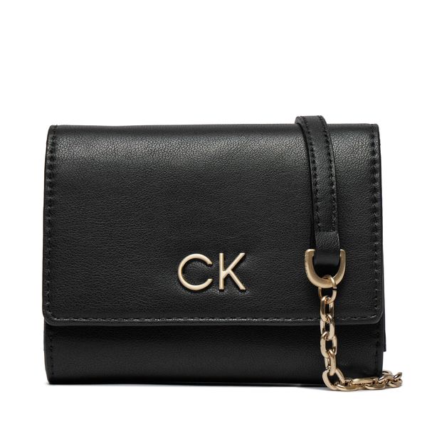 Calvin Klein Veliki ženski novčanik Calvin Klein Re-Lock Trifold Md W/Chain K60K611458 Ck Black BEH