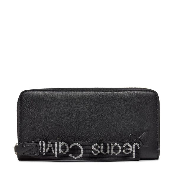 Calvin Klein Veliki ženski novčanik Calvin Klein Ultralight Zip Around W/Wristlet K60K611498 Black BEH