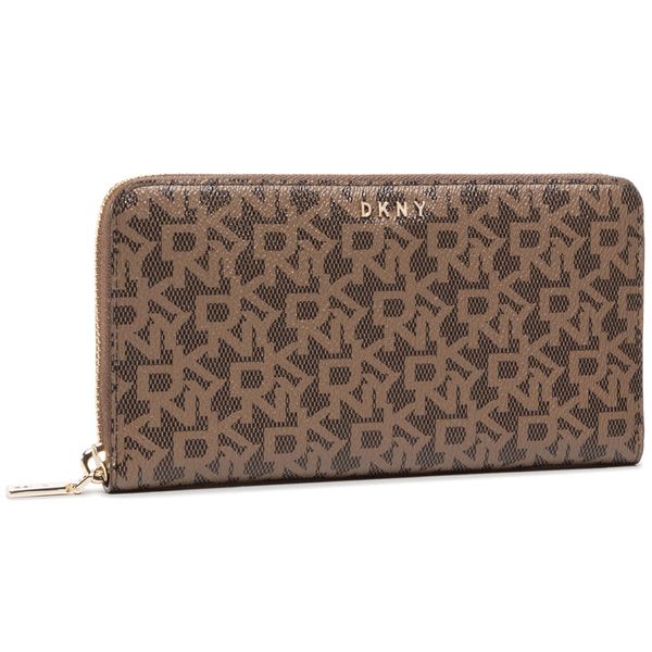 DKNY Veliki ženski novčanik DKNY Bryant New Zip Around R831J658 Mocha/Crml 204