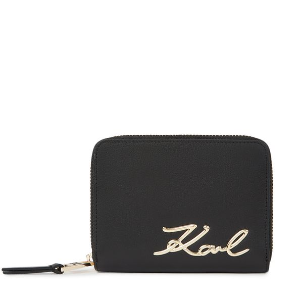 KARL LAGERFELD Veliki ženski novčanik KARL LAGERFELD 240W3202 Black/Gold