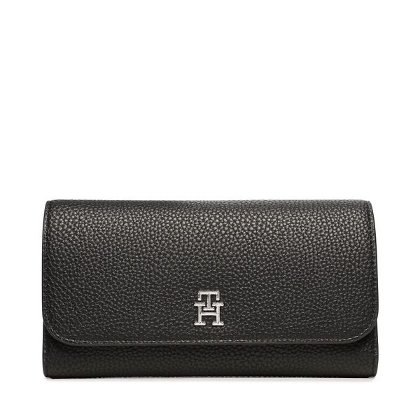 Tommy Hilfiger Veliki ženski novčanik Tommy Hilfiger Th Emblem Large Flap Wallet AW0AW14888 BDS