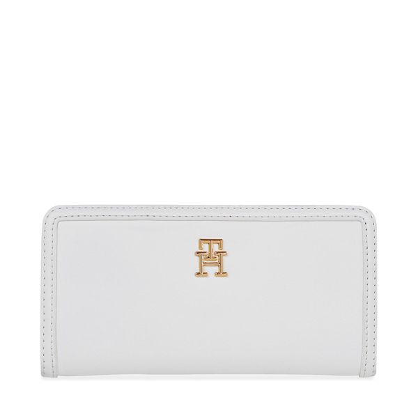Tommy Hilfiger Veliki ženski novčanik Tommy Hilfiger Th Monotype Large Slim Wallet AW0AW16210 Ecru YBL