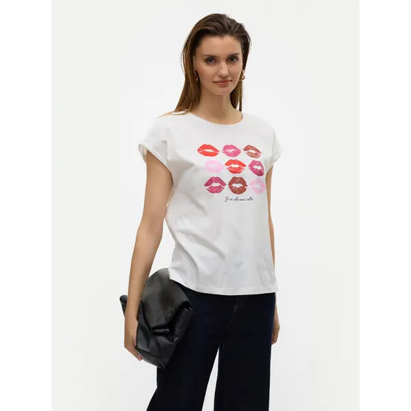 Vero Moda Vero Moda T-shirt Cysma 10328272 Bijela Regular Fit