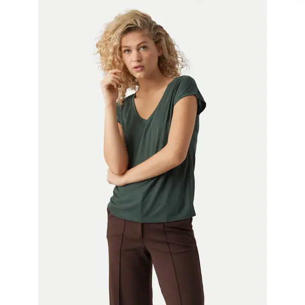 Vero Moda Vero Moda T-shirt Filli 10247666 Zelena Regular Fit