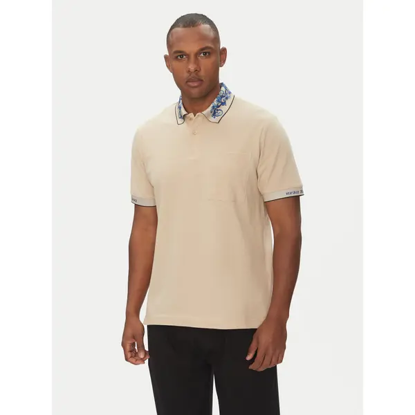 Versace Jeans Couture Versace Jeans Couture Polo 78GAGT04 Bež Regular Fit