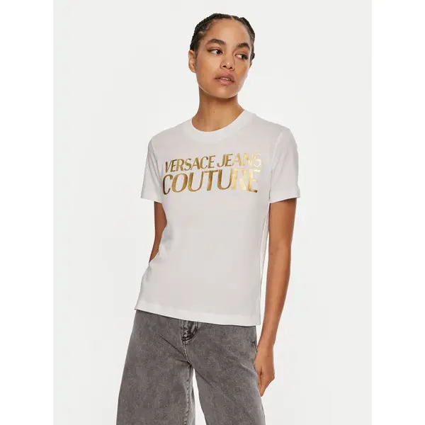 Versace Jeans Couture Versace Jeans Couture T-shirt 77HAHT01 CJ00T Bijela Regular Fit
