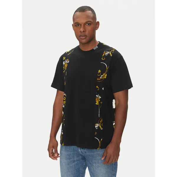 Versace Jeans Couture Versace Jeans Couture T-shirt 78GAH615 Crna Regular Fit