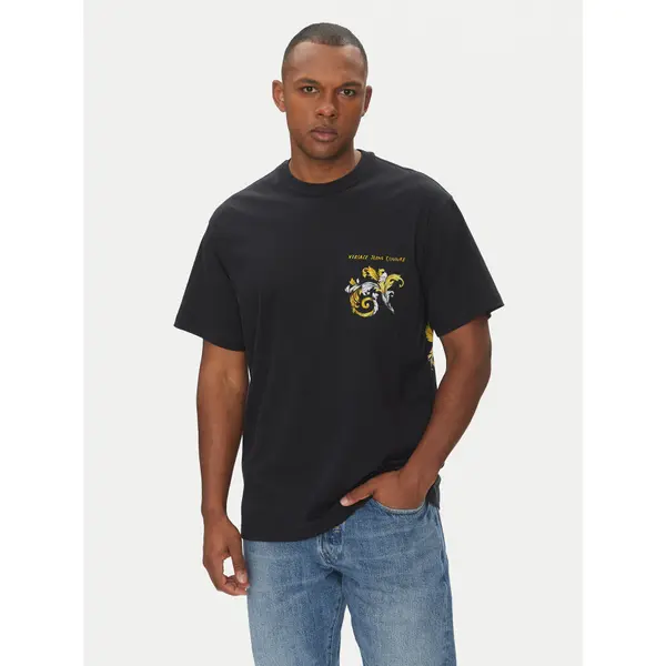 Versace Jeans Couture Versace Jeans Couture T-shirt 78GAH6RB Crna Regular Fit