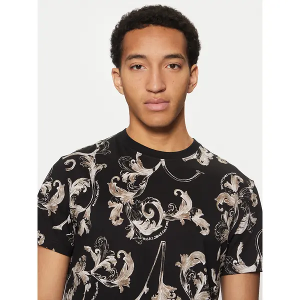 Versace Jeans Couture Versace Jeans Couture T-shirt 78GAH6S0 Crna Slim Fit