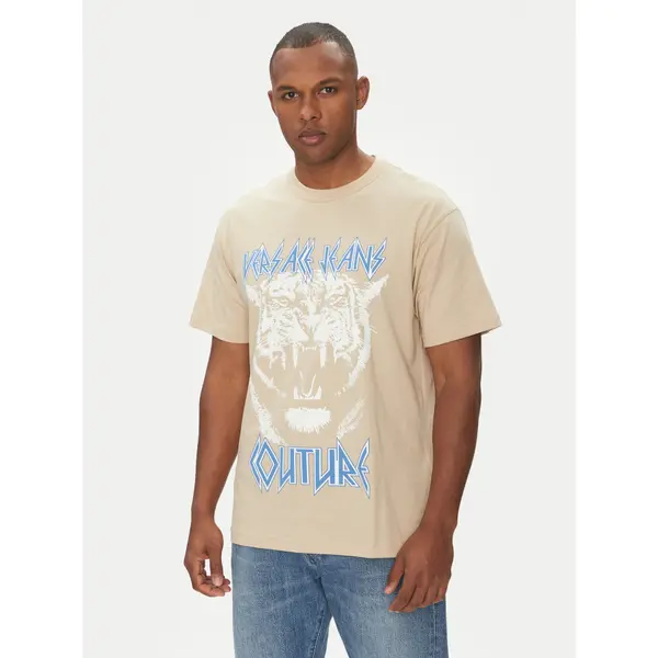 Versace Jeans Couture Versace Jeans Couture T-shirt 78GAHT06 Bež Regular Fit